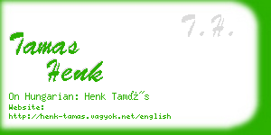 tamas henk business card
